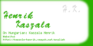 henrik kaszala business card
